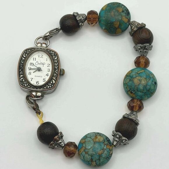 Blue & Brown Swap Watch - Picture 3 of 3